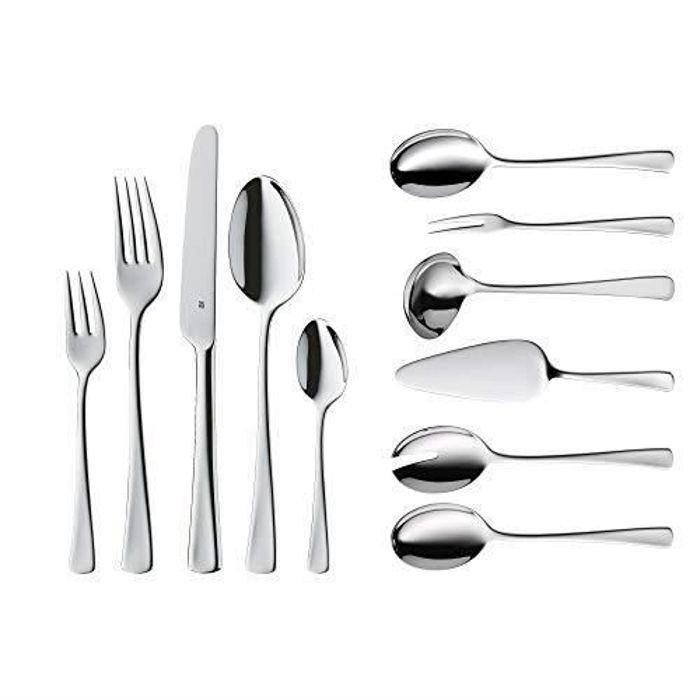WMF 1148006041 Set de 66 Ménagères, Acier Inoxydable, Argent, 28 x 25,5 x 4,4 cm