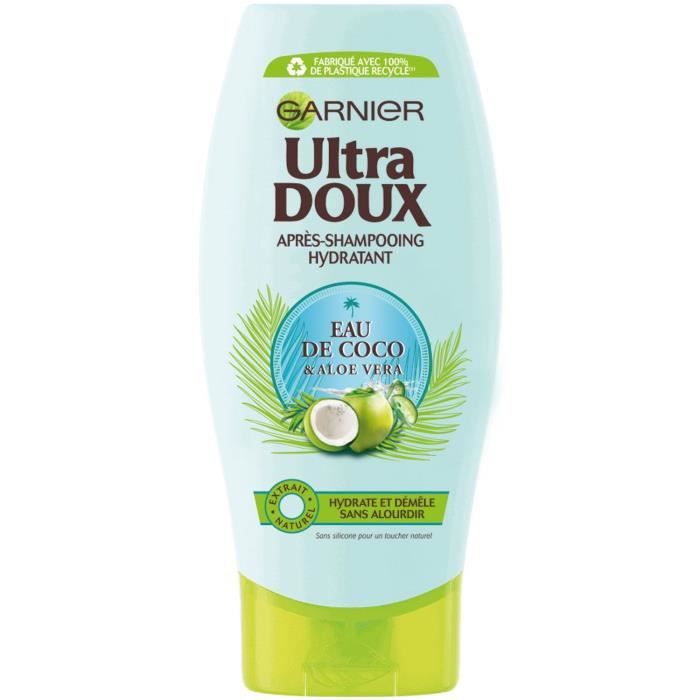 GARNIER Après-shampoing Ultra doux Nourissant Eau de coco et Aloe Vera - 200 ml