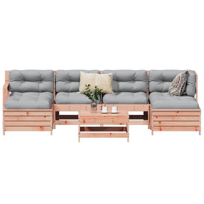 VidaXL Salon de jardin 7 pcs bois massif sapin - vue 2