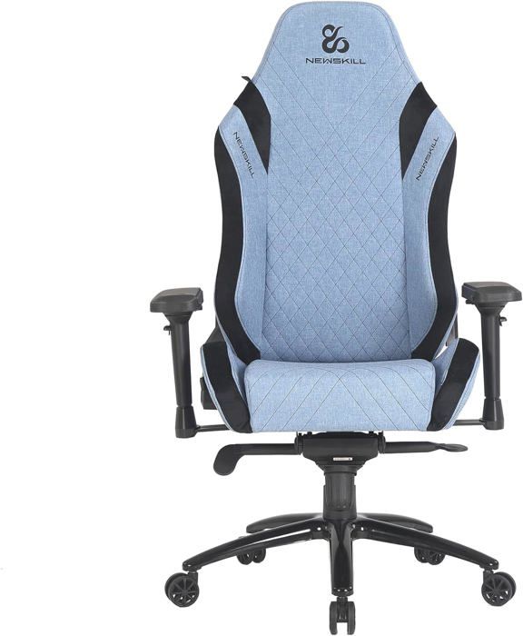 SUKIDA Chaise Gaming Ergonomique Tissu Avec Repose-Pieds - Chaise Ordinateur Réglable Support Lombaire Noir