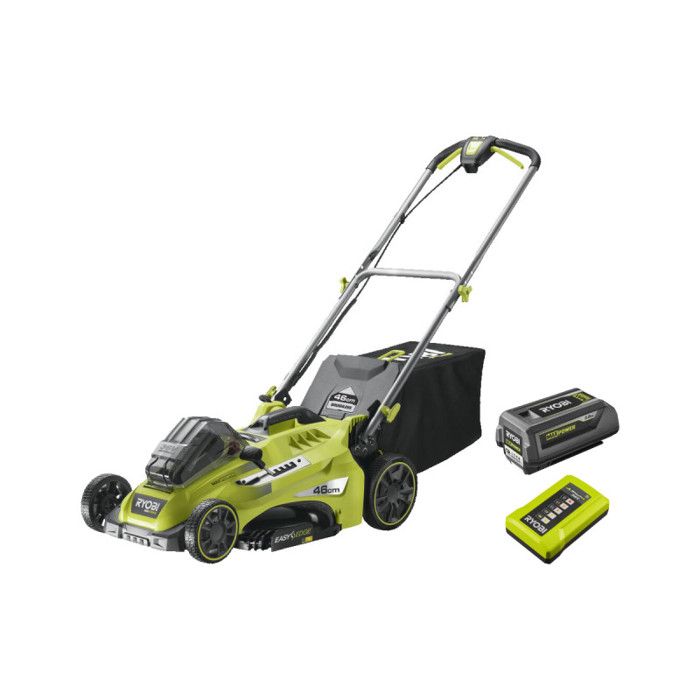 [JAMAIS UTILISÉ] Tondeuse RYOBI 36V MaxPower Brushless coupe 46cm 1 batterie 5.0Ah 1 chargeur RLM36X46H50PG