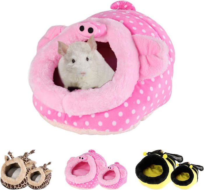 Comparer les prix de Nid de petite maison pour animaux, douillet et chaud, en peluche, en coton, lit de couchage, grotte, accessoires pour chat, lapin,