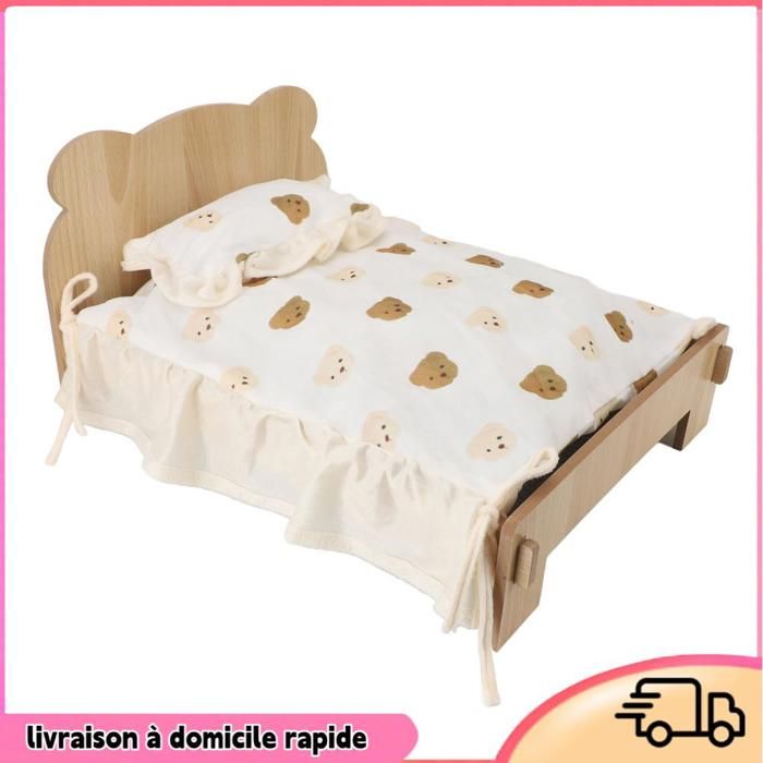 Meilleurs prix pour Grand Lit de Chien en Bois Cadre en Bois Structure Renforcée Lit Habitat de Couchage pour Chat pour Chats Lapins Petits Animaux