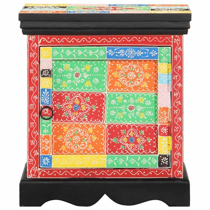 68982& 2 Pcs Table de chevet multicolore - Table De Nuit - Armoire de Rangement - 40x35x45 cm