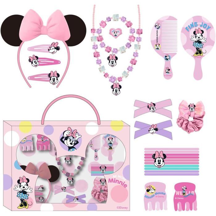 Set de beauté - Minnie Mouse - Disney – Coffret coiffure et bijoux