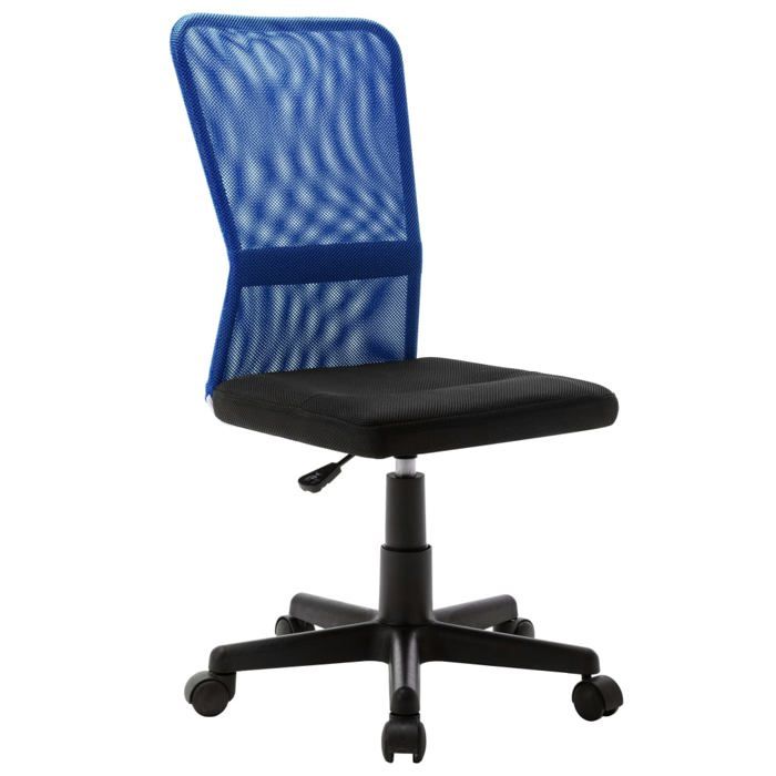 SALE 2026 Chaise pivotante de bureau Bleu - Chaise de bureau Noir et bleu 44x52x100cm Tissu en maille PRO154915737