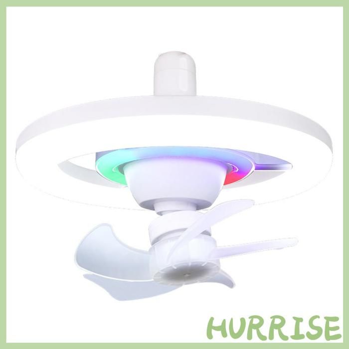Garosa Lampe de ventilateur de plafond moderne Lumière de ventilateur LED 16 couleurs luminescente tête de outillage poche Ivoire - Garosa