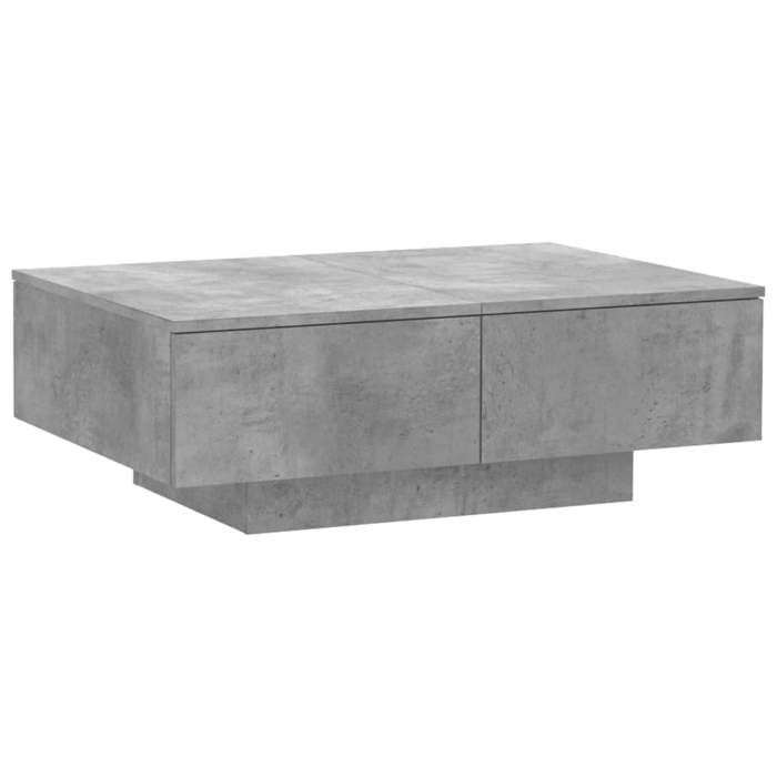 En PromotionTable basse(1 PC) - SHIELD - Support 30 kg - table du canapé - Gris béton 90x60x31 cm Aggloméré T55578