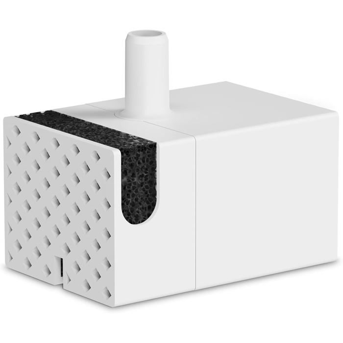 1 Pompe à eau sans fil 23dB ultra silencieuse sans câble immergé arrêt automatique pour fontaine chat Dockstream .
