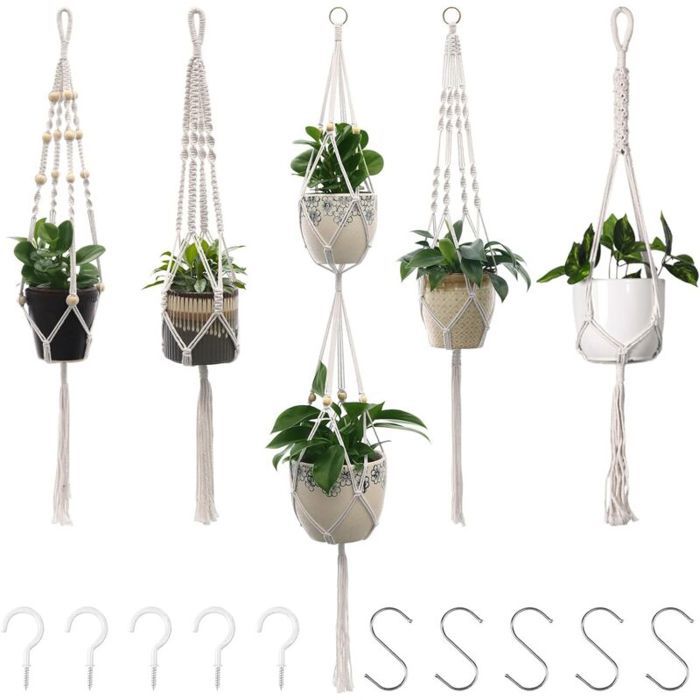 5 pièces Porte plantes et étagère à plantes