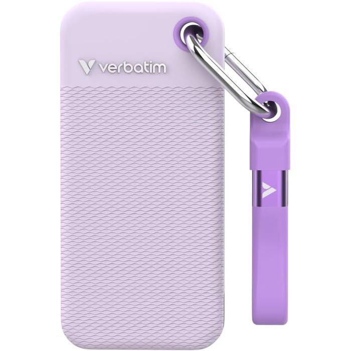 Disque SSD externe Verbatim Pocket SSD Couleur - 2To (Blanc/Violet)