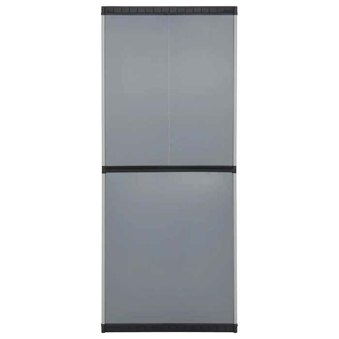 Armoire de rangement de jardin 3 étagères Gris/noir 68x40x168cm_2 ans garantie_52558