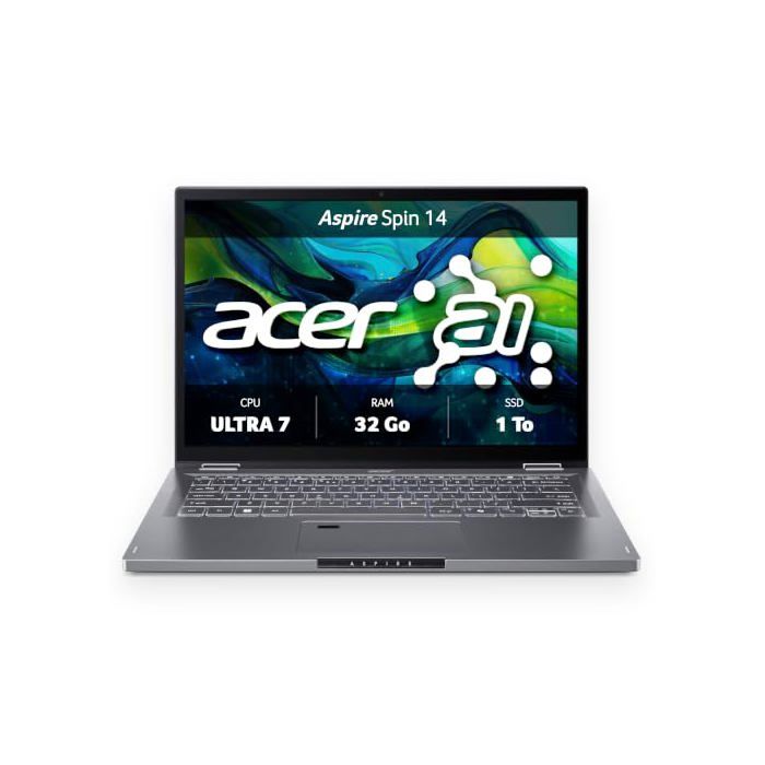 Aspire Spin 14 PC Portable Convertible Core Ultra 7 32Go/1To Iron Oui
