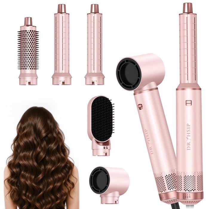 Brosse Soufflante 5 en 1 Sakura Brushing/Air Styler Têtes Amovibles Fer Friser/Volumatrice/Lissante/Boucleur XSHWYAN