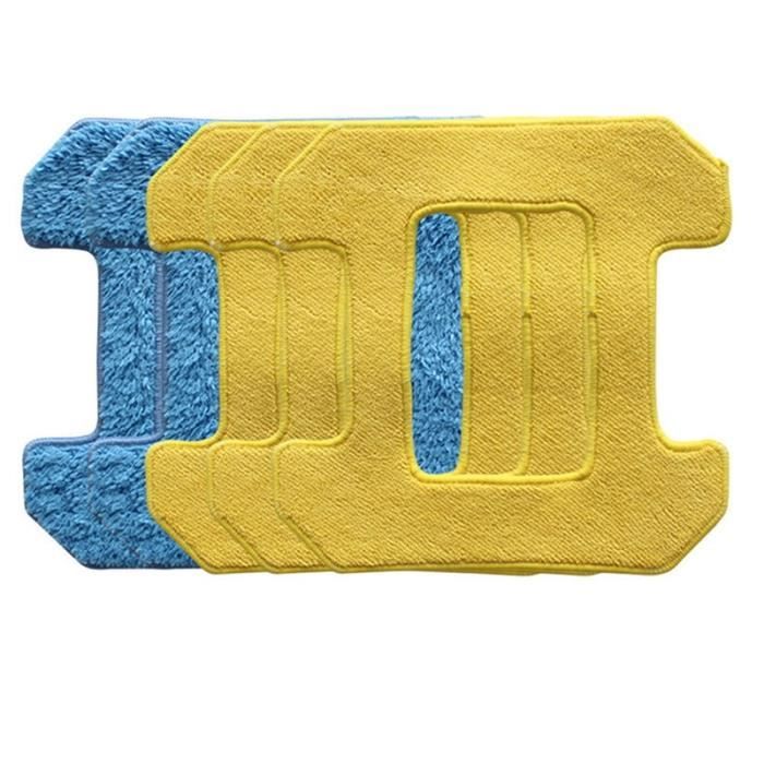 Bleu Et Jaune Tampons De Nettoyage Humide Et 2 Tampons De Nettoyage A Sec Pour Robot De Nettoyage De Vitre Cdiscount Electromenager