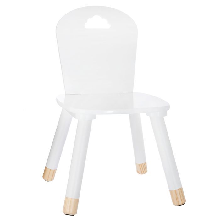 Atmosphera Kids - Chaise enfant en bois Douceur - Blanc