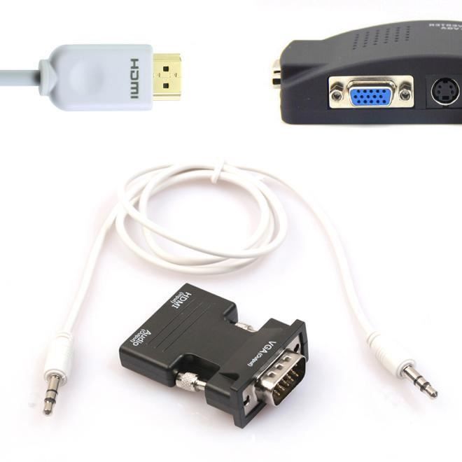 1080P HDMI Femelle VGA Mâle Avec Sortie Câble Audio Adaptateur Convertisseur Plomb