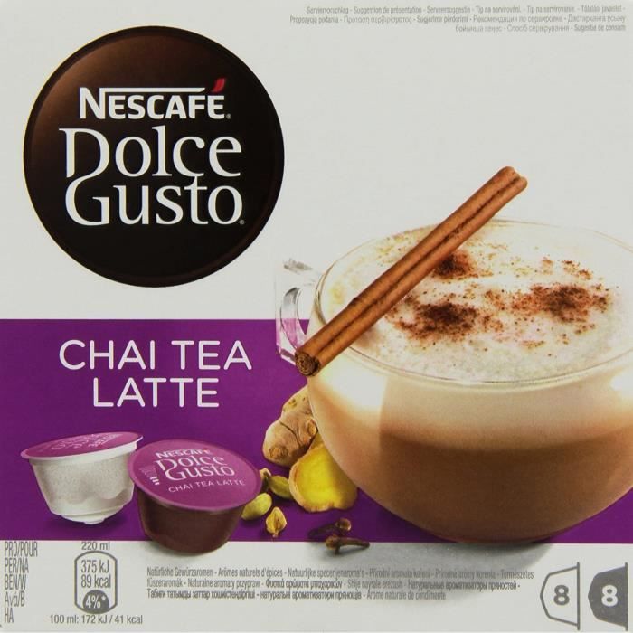 Capsules de Thé Nescafé Dolce Gusto Tea Latte, 16 Capsules (8 Portions)