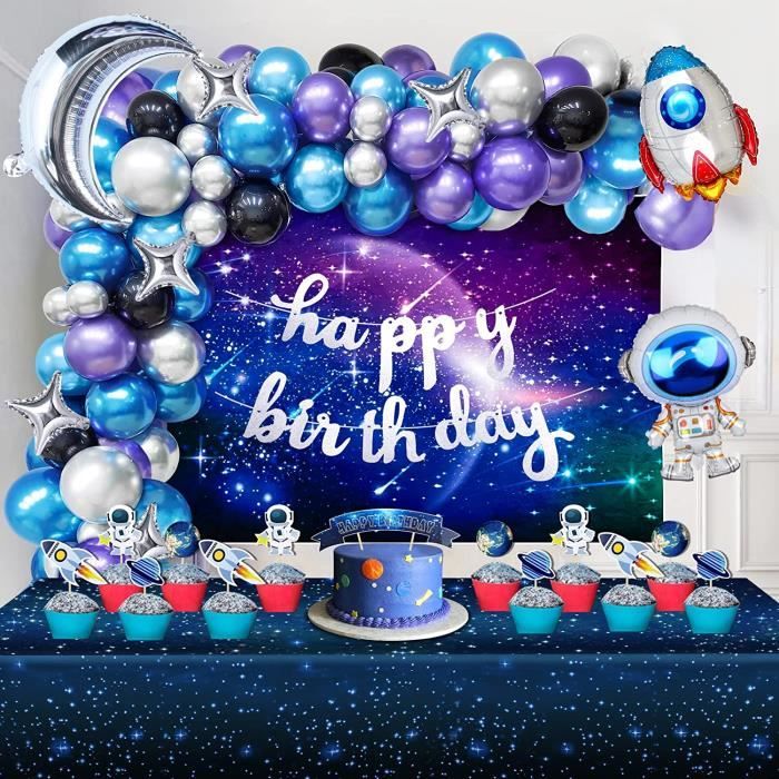Weenkeey 7 ans astronaute fusée d'anniversaire ballon fête l'espace ballons  géants spaceman Foil ballons bleu 7 ans ballon à hélium étoile ballon pour  la décoration fête d'anniversaire : : Cuisine et Maison