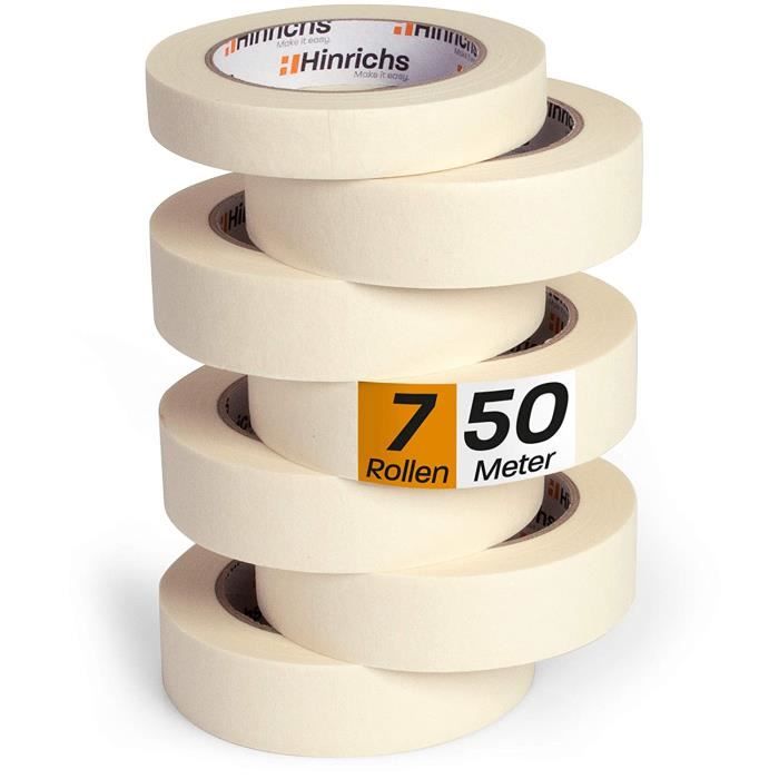 6 Rouleaux Ruban De Masquage Peinture Doré 30mm X 50m - Adhésif Haute Qualité Sans Résidu - THATSRAD