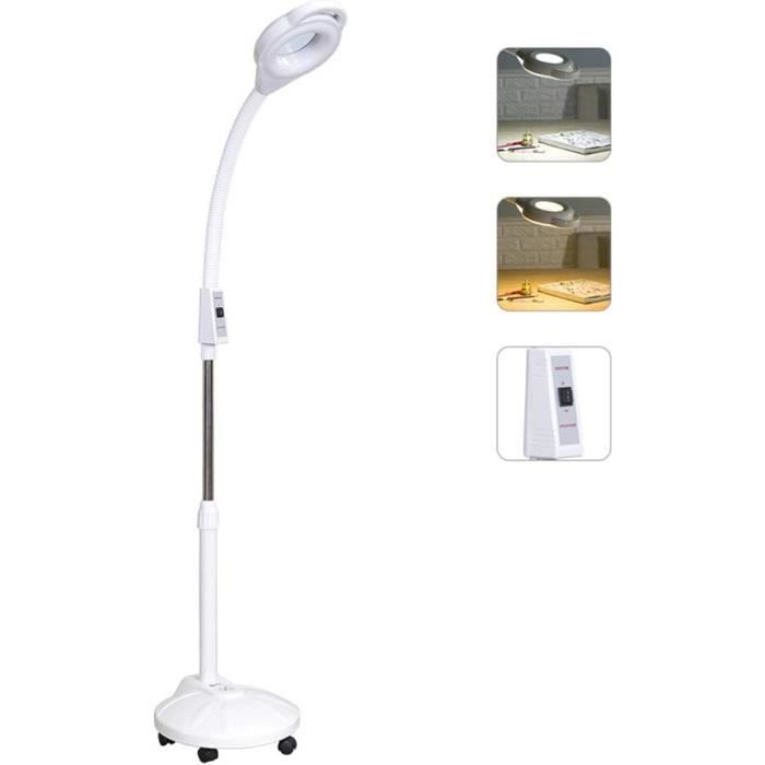 Pied à 5 Roulettes Pour Lampe Loupe – Socle Stable Et Mobile Pour éclairage Esthétique Ou Travail