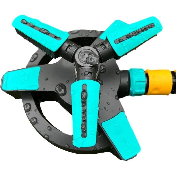 Arroseur De Jardin Rotatif 360° - Automatique, Sans électricité, 15x15x9 Cm, Bleu, Pour Pelouse Et Potager