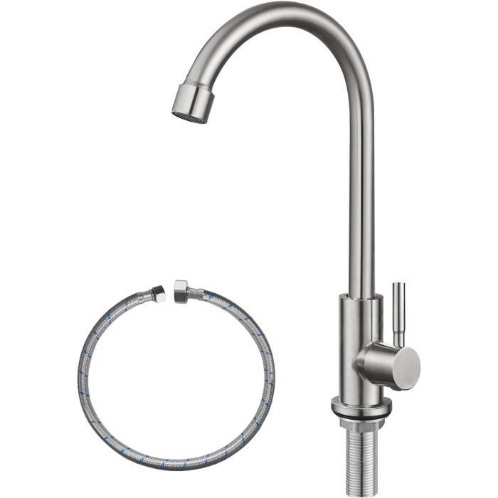 Robinets D'évier De Cuisine – Mitigeur Avec Pull-out, Inox Brossé, 3 Trous Ou 1 Trou, Débit 1.8 GPM