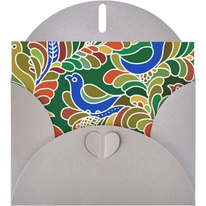 Lot De 10 Cartes Vierges Et Enveloppes, Cartes De Vœux Avec Lignes Géométriques Dorées Avec