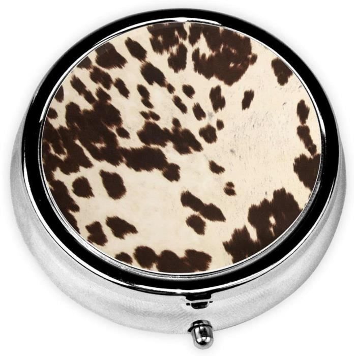 Pilulier Rond Vintage Décor Floral - 3 Compartiments - Doré - Métal - Occasion Avec Usures Et Traces - Parfait Pour Collection Ou Déco