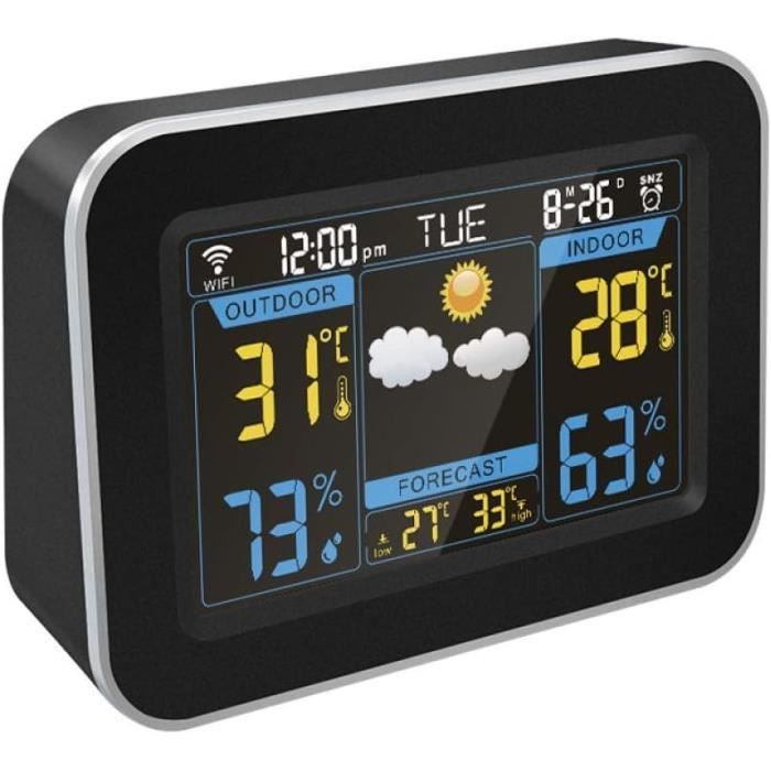Horloge Météo Intelligente 3D Holographique WiFi Avec GIF Personnalisé - Cube Affichage