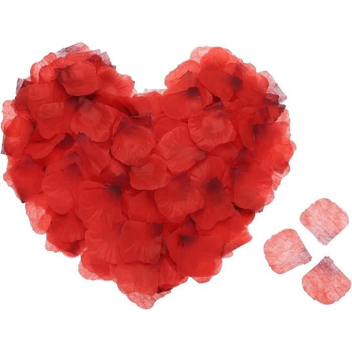 Pétales De Rose En Soie Artificielle 200 Pièces Pétales De Fleurs Artificielles Pétales De Demoiselle D'honneur Pour Centre De Table De Mariage Rouge Vin
