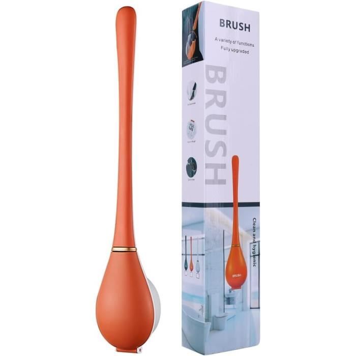 Caspas De Toilettes Modernes En Silicone Flexible Pour La Maison, Ensemble Brosse WC Et Support, Kit De Nettoyage Mural Pour WC, Brosse WC En Caoutchouc Avec Distributeur (mélange De 3 Pièces