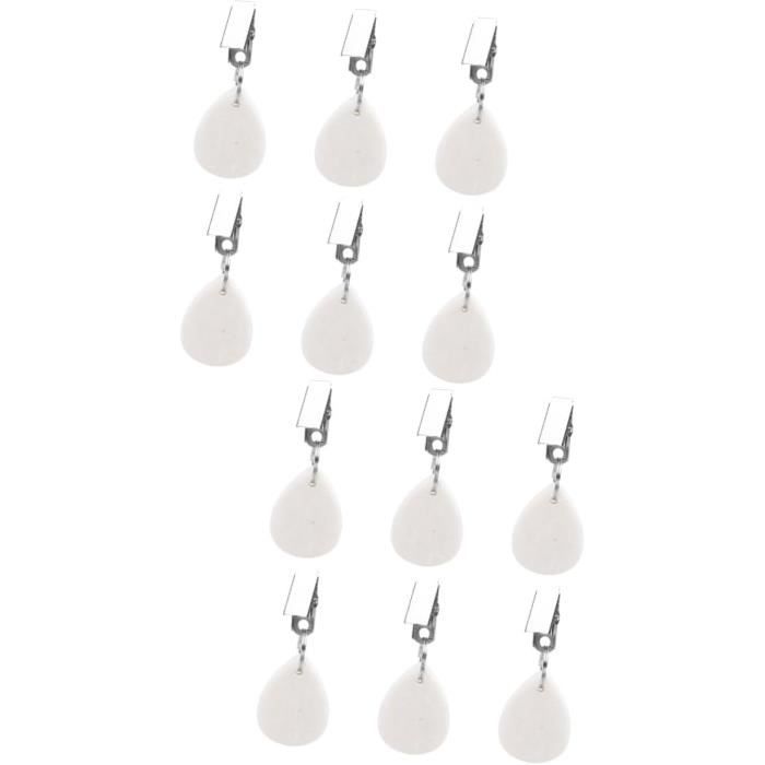 Lot De 12 Pinces à Nappe En Marbre - Lestes Gris Pour Tables Extérieures (fête, Jardin, Camping)