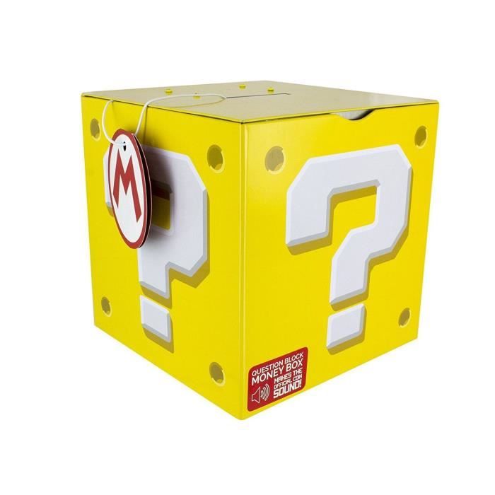 Super Mario Question Block Tirelire Multicolore 
