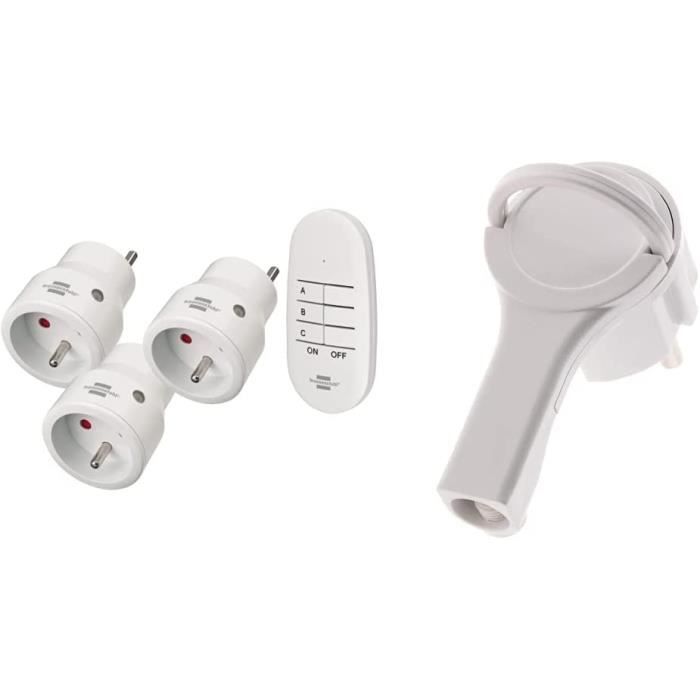 Kit 4 Prises Télécommandées Programmables – Portée 30 M – 16A/3680W – Télécommande Pré-appariée – Économie D'Énergie - 2