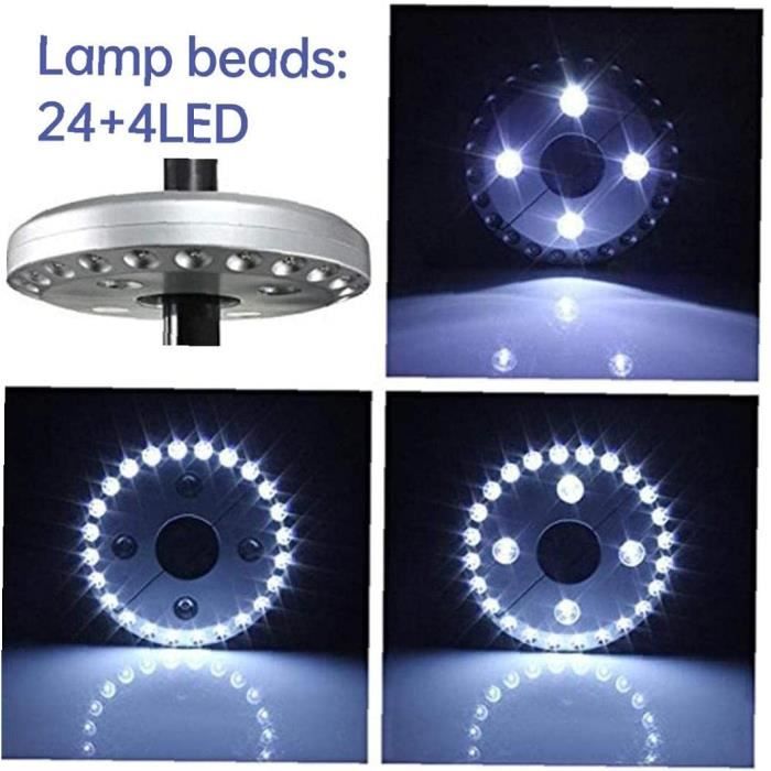 Parapluie pliant Multifonctionnel 2en1 avec lampe de poche LED avec tête pivotante dans la