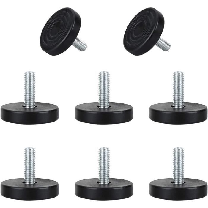 Lot De 8 Pieds En Caoutchouc Avec Vis Uxcell - D22x18xH10mm (trou De 3mm) Pour Ampli, Appareils