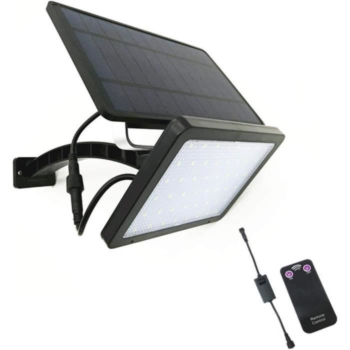 Lampe Solaire Extérieur 3 Têtes 74 LED - Détecteur Mouvement 270°, Batterie 2400mAh, étanche IP65 - Pour Jardin, Terrasse