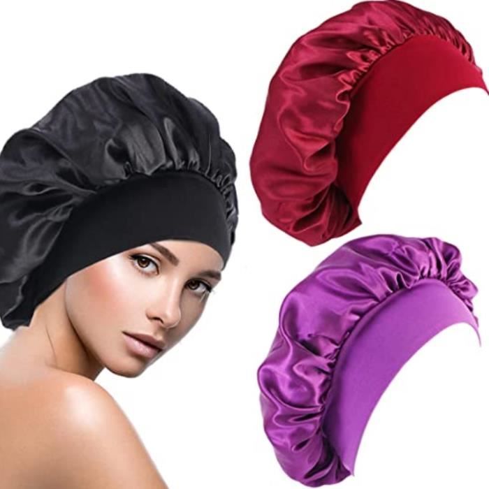 Lot de 3 de Nuit Satin pour Femmes et Filles aux Cheveux Bouclés Cdiscount PrêtàPorter