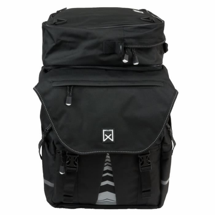 Willex Sacoches de vélo avec sac supérieur XL 1200 65 L Noir 13411