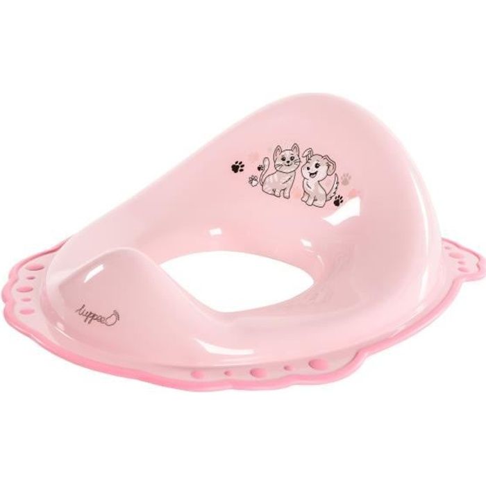 Luppee Reducteur Toilette Avec Zones Antiderapantes Toilette Bebe Adaptateur Wc Enfant Rehausseur Wc Enfants Chien Et Chat Rose Cdiscount Puericulture Eveil Bebe