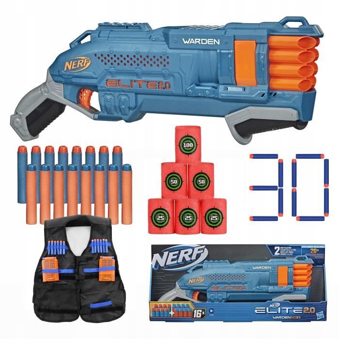 Lanceur Nerf Elite 2.0 Warden DB8 E9959 + Accessoires Cdiscount