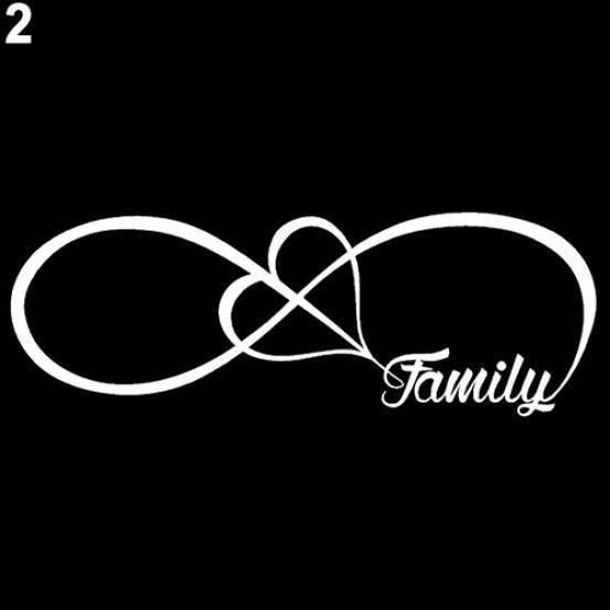 Famille Creative Amour Coeur Infini Pour Toujours Ole Fenetre De Voiture De Decalque Autocollant De Voiture Blanc 5 1cm 15 Mt2fb Cdiscount Maison