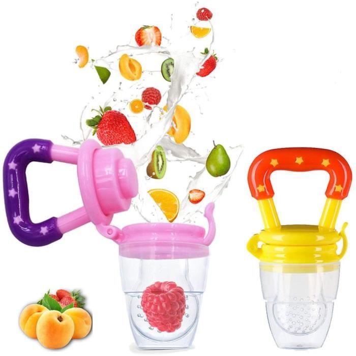 Sucette - Tetine Grignoteuse Bebe 6 Remplacement Tétine D Alimentation Bébé  3 Tailles Silicone Fruits Sans Bpa - Cdiscount Puériculture & Eveil bébé