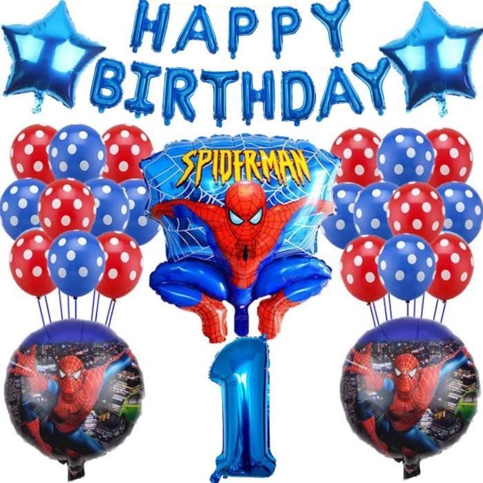 Décoration Anniversaire Spiderman Ballons Spiderman Bannière