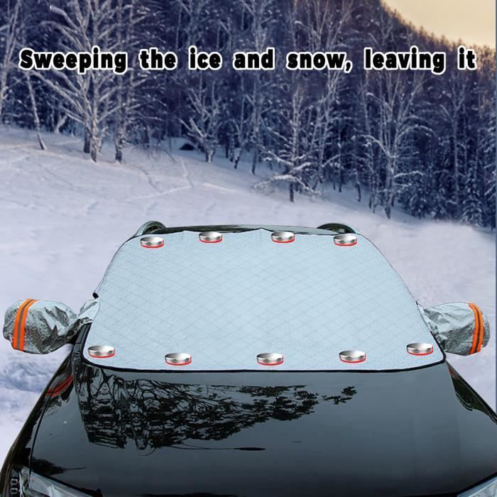 Couverture de neige de pare-brise de voiture, neige, glace, gel