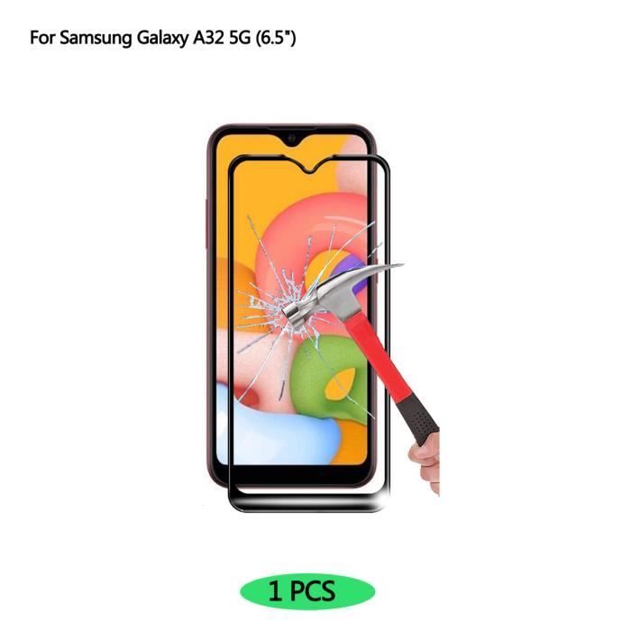 Plein Écran Verre Trempé Pour Samsung Galaxy A13 5g En Noir Film