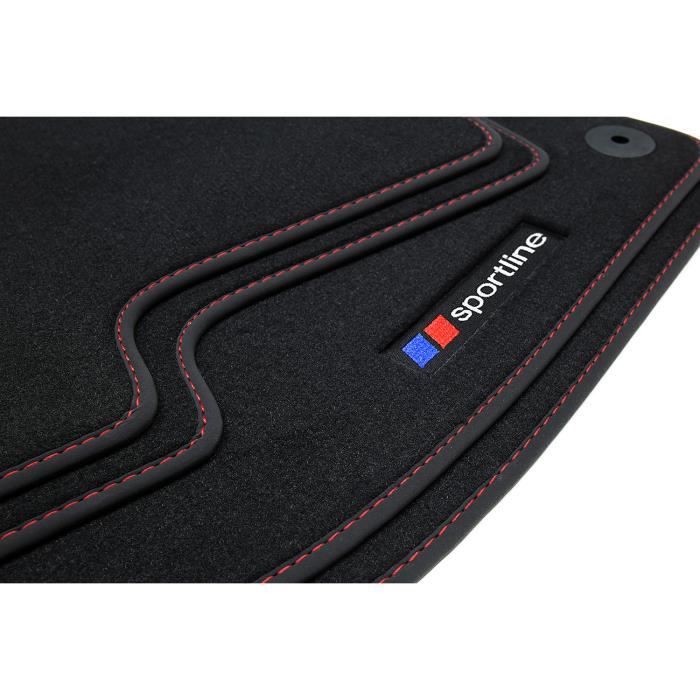 Tapis De Sol Sur Mesure BMW X1 F48 (2015+) - Velours Noir, Antidérapant, Renforcé Pédalier - J&J Automotive