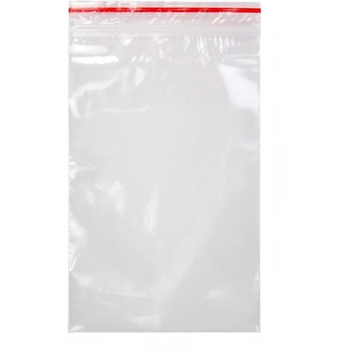 Rimiko 100 Pcs Sacs Pochette Plastique en Aluminium Sachet Zip Refermable Alimentaire Anti-Odeur avec Fenêtre Transparente pour Stockage de Nourriture Étiquette Gratuite Offerte Noir, 12 x 20 cm