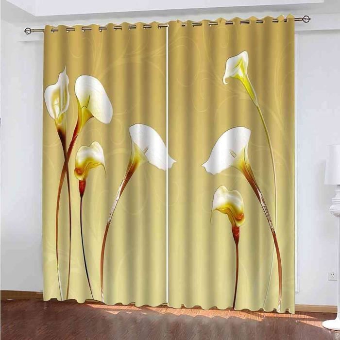 Rideaux Chambre Enfant Garcon, Lot De Noel Occultant 3D Art De La Fleur